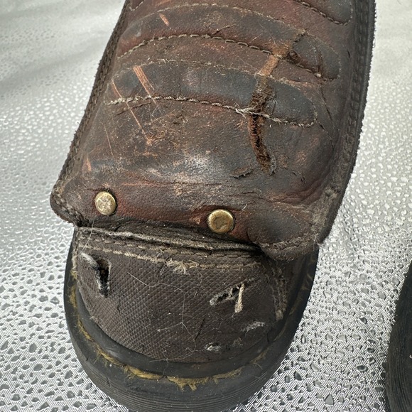 Size 9 Men Dr. Martens Industrial Leather Steel Toe Work Boots Brown Ankle Boots main image 9